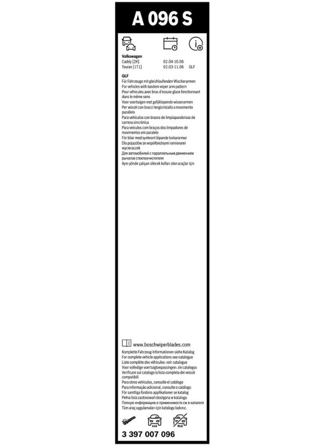 BOSCH Bosch Wiper Blade Aerotwin A096S, Length: 600mm/450mm – set of front wiper blades  - Image 5