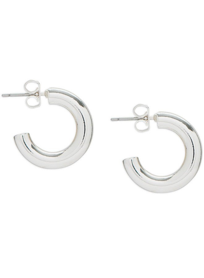 LUCKY BRAND Women'S High Shine Midi Hoop Silver One Size - Image 2