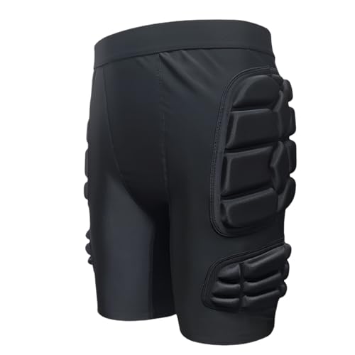 Topeter Protective Padded Soccer Goalie Shorts, Football Goalkeeper Impact Protection Undershorts M Black - Image 2