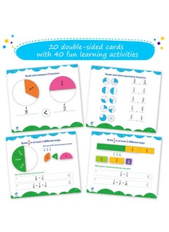 Simply magic 166 Pcs Magnetic Fractions Activities Class Set - Magnetic Fraction Strips & Tiles, Perfect Fraction Manipulatives, Fraction Circles, Bars, Fraction Tools For Kids, Math Manipulatives  - Image 4
