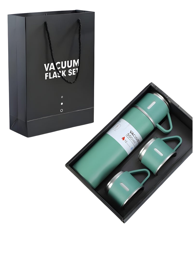 Vacuum Flask 500 ml Vacuum‑Insulated Stainless‑Steel Travel Mug – Double‑Layer Thermos with 3 Interlocking Lids/Cups, BPA‑Free - Image 5