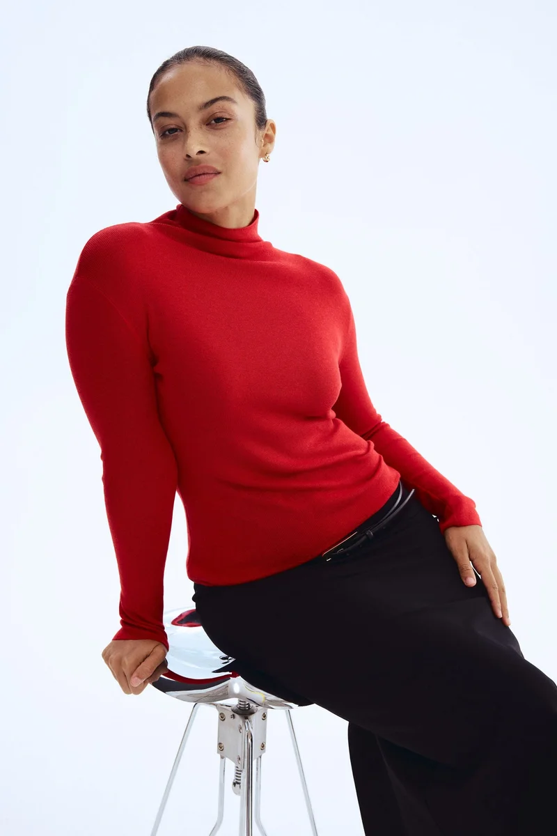 H&M Fine-knit turtleneck top