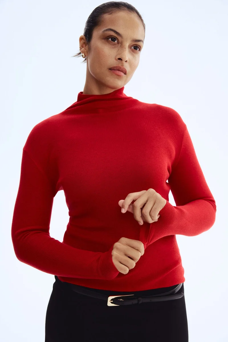 H&M Fine-knit turtleneck top