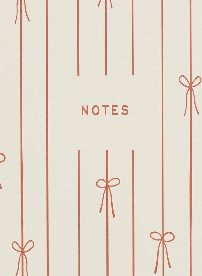 Minted Red Bow Notebook, Writing Journal for Notes & Journaling, Durable Acrylic Free Cover, Modern, Colorful & Simple Spiral Bound Journal Notebook with 80 Lined Pages, 5.5" x 8.5" - Image 3