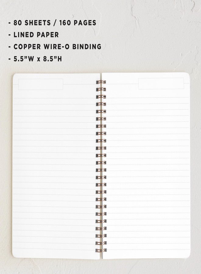 Minted Red Bow Notebook, Writing Journal for Notes & Journaling, Durable Acrylic Free Cover, Modern, Colorful & Simple Spiral Bound Journal Notebook with 80 Lined Pages, 5.5" x 8.5" - Image 4