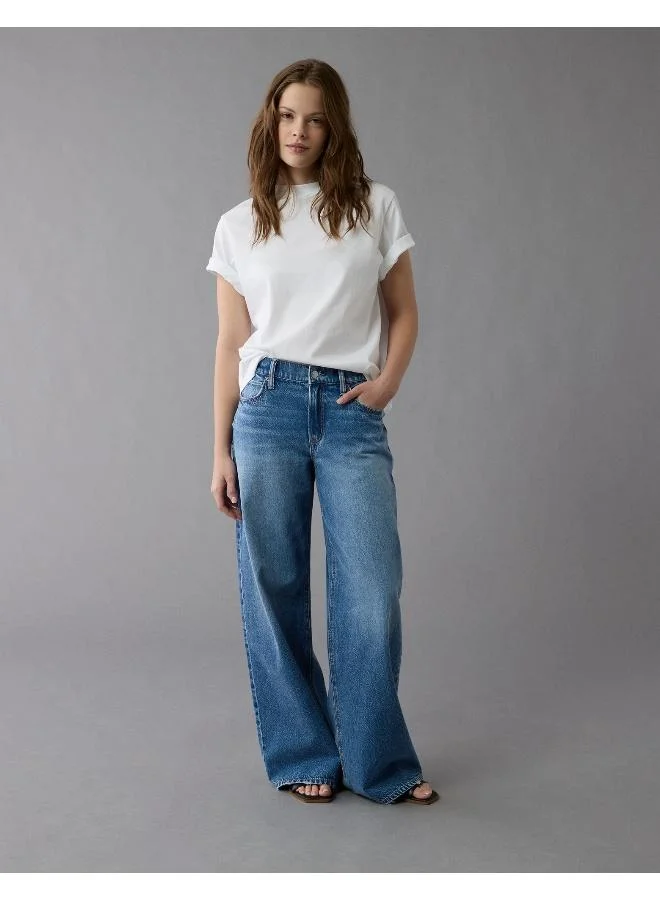 امريكان ايجل AE Strigid Low-Rise Ultra Wide-Leg Jean