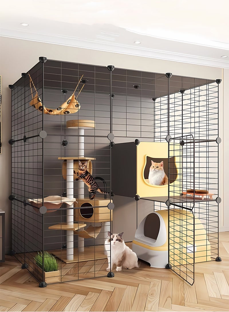 Kidle Cat Cage Extra Large Free Space Home Indoor Cat Villa Cat Special Extra Large Cat House Pet House  - Image 1