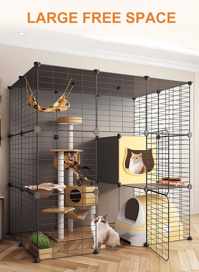 Kidle Cat Cage Extra Large Free Space Home Indoor Cat Villa Cat Special Extra Large Cat House Pet House  - Image 2