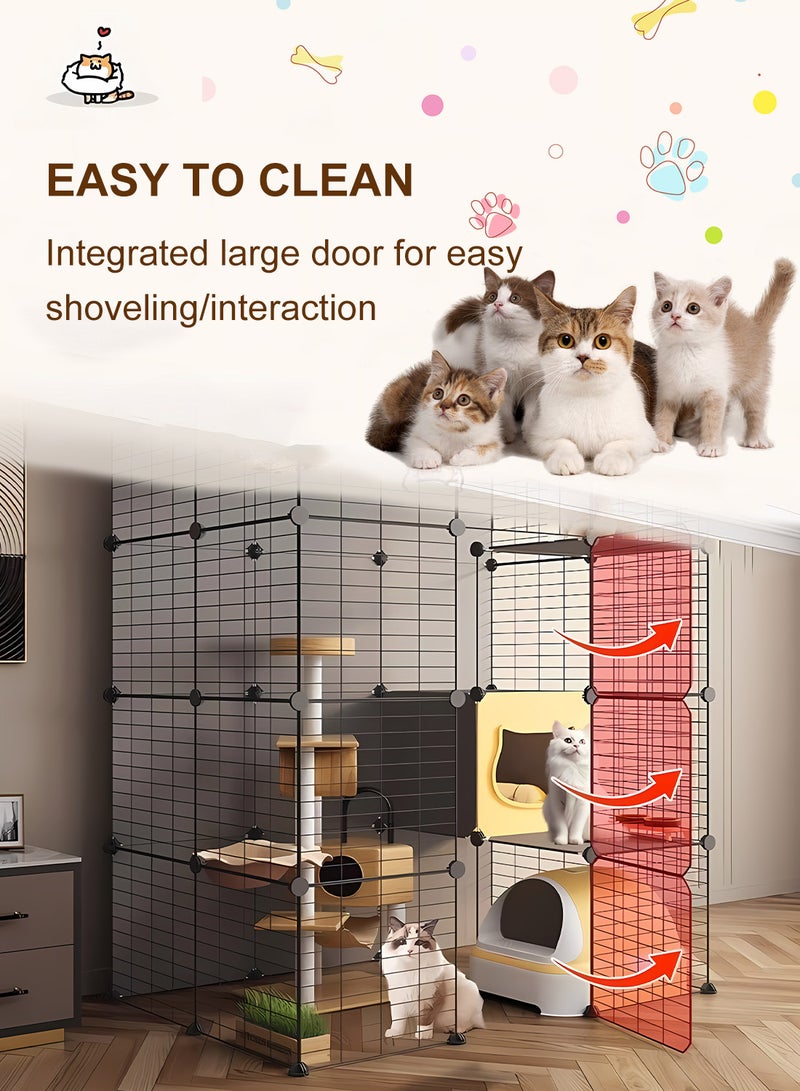 Kidle Cat Cage Extra Large Free Space Home Indoor Cat Villa Cat Special Extra Large Cat House Pet House  - Image 5
