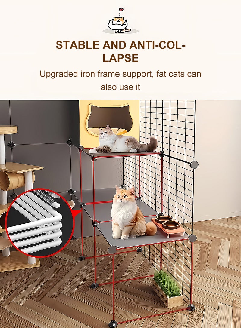 Kidle Cat Cage Extra Large Free Space Home Indoor Cat Villa Cat Special Extra Large Cat House Pet House  - Image 4