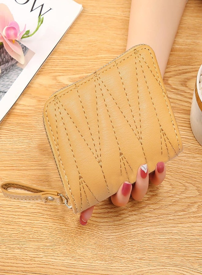 SYGA Wallet for Girls & Women's Credit Card Purse Small Coin Storage Bag with Zipper Closure, Fashionable Small Coin/Cash Purse (Lemon Yellow) - Image 2