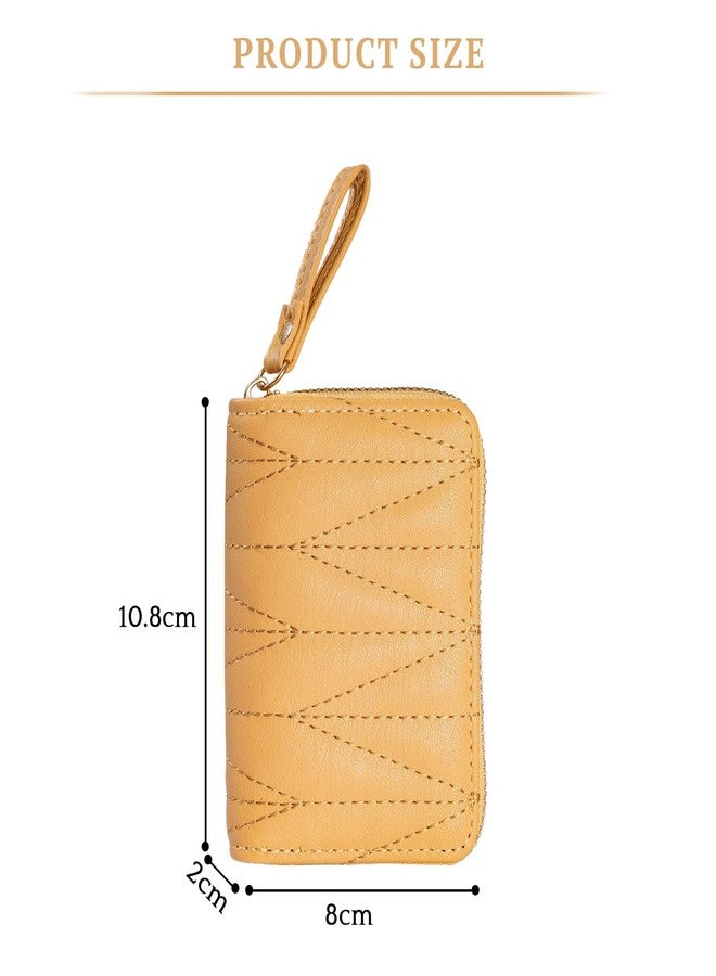 SYGA Wallet for Girls & Women's Credit Card Purse Small Coin Storage Bag with Zipper Closure, Fashionable Small Coin/Cash Purse (Lemon Yellow) - Image 4