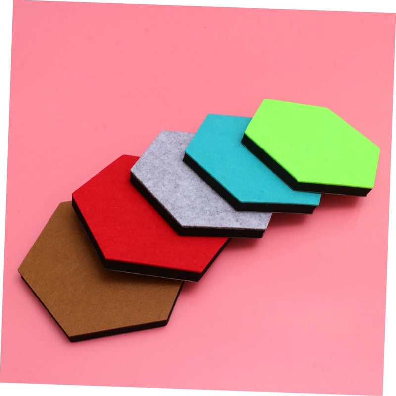 Hexagonal EVA Felt Memo Board Tiles Peel And Stick Wall Decals Size 4 DIY Home Office Decor - Image 3
