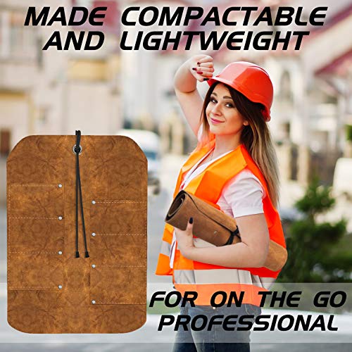 UJ Ramelson Co UJ Ramelson 6 Pocket Suede Leather Tool Roll Up Holder Organizer Bag Pouch for Woodworking, Wood Carving, Chisel, Gouge, and More, Brown - Image 4