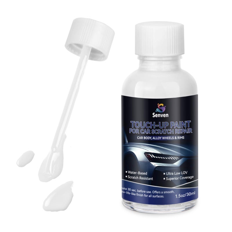 SENVEN Car White Paint Touch Up Cars Scratch Repair for Vehicles Rim HighGloss White Paint Pen 30ML Quick Drying Automotive Scratch Repair Nontoxic 15 oz Easy to Use - Image 3