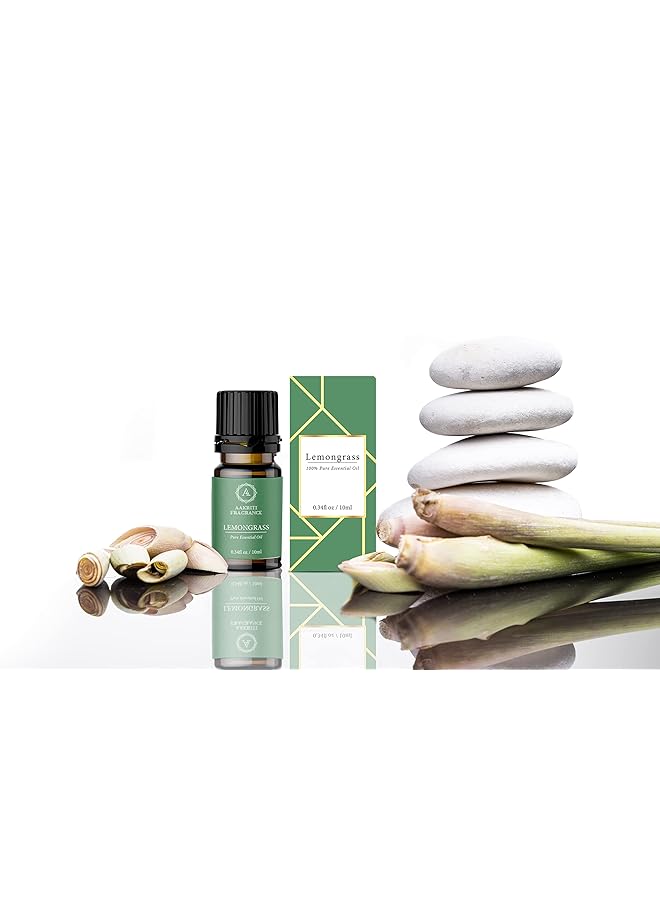 Aakriti Gallery Premium Eucalyptus Essential Oil Gmp Certified 100 Percent Natural And Pure 10 Ml 0.34 Fluid Ounce Each Perfect For Spa Aromatherapy Diffusion Oil Burner Peppermint… Lemongrass  - Image 5