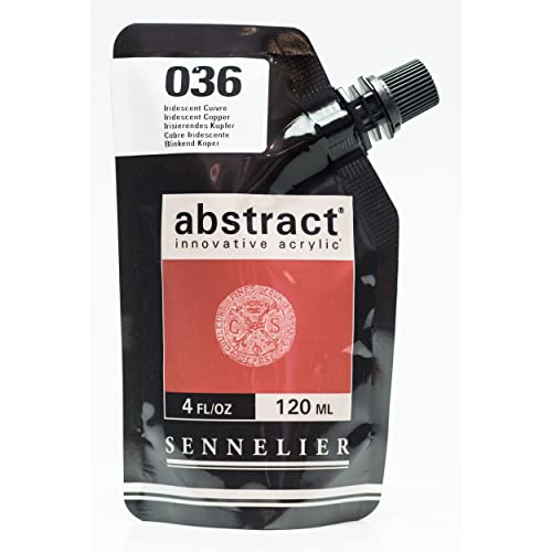 Sennelier Abstract Artist Acrylic 120 ml Pouch (Iridescent Copper) |Ideal for urban art, large murals, or abstract expressionism. - Image 1