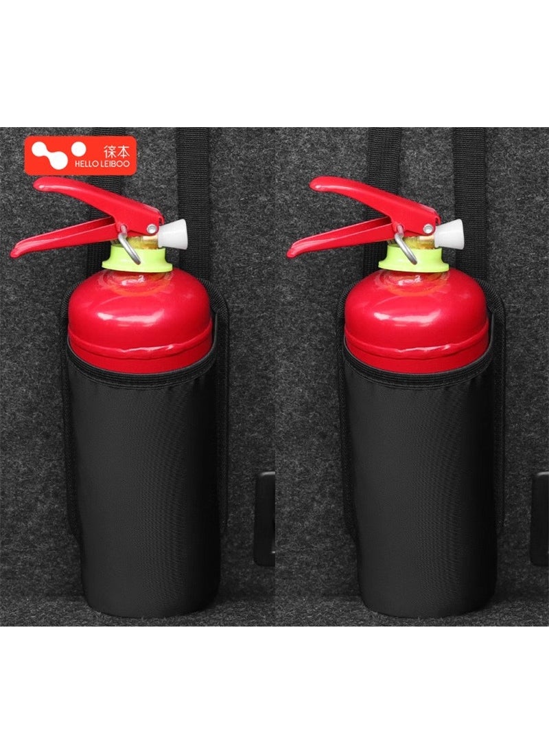 Generic - Car Trunk Water Basin Fire Extinguisher Fixed Storage Bag Car Seat Back Hanging Bag Bracket Dry Powder Fire Extinguisher [medium size 2] fixed bag - Image 1