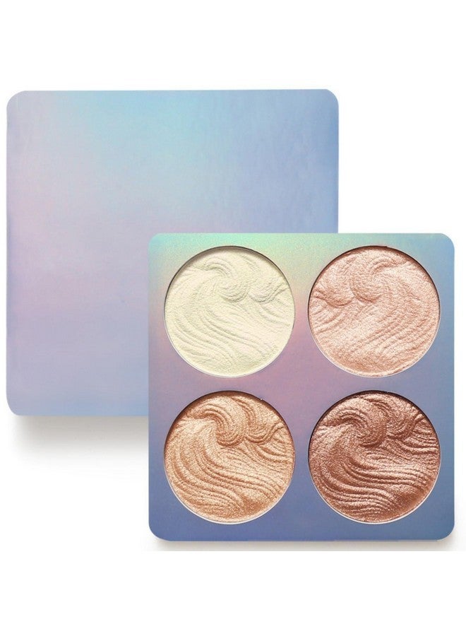 لوكوس لوحة هايلايتر للوجه، لوحة بودرة مضيئة، هايلايتر أبيض، مخبوز، مقاوم للماء، يدوم طويلاً، لامع، يفتح لون البشرة، بودرة تحديد الوجه، مكياج، هايلايتر - Image 1