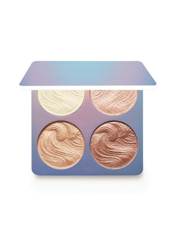 لوكوس لوحة هايلايتر للوجه، لوحة بودرة مضيئة، هايلايتر أبيض، مخبوز، مقاوم للماء، يدوم طويلاً، لامع، يفتح لون البشرة، بودرة تحديد الوجه، مكياج، هايلايتر - Image 5