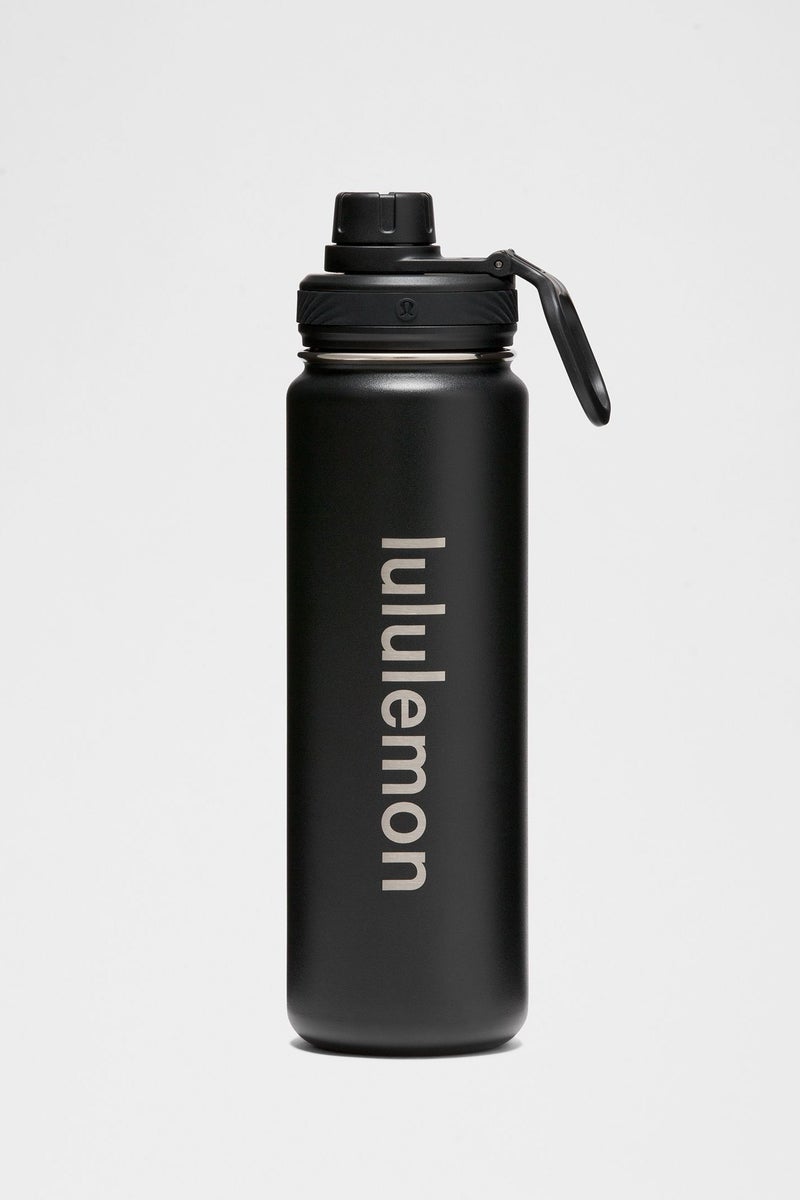 لولوليمون lululemonزجاجة مياه معزولة بالفراغ من الفولاذ المقاوم للصدأ ، مناسبة لعقد المياه والشاي الجليدي والشاي الساخن ، إلخ ، بسعة 710 مللي لتر. - Image 1