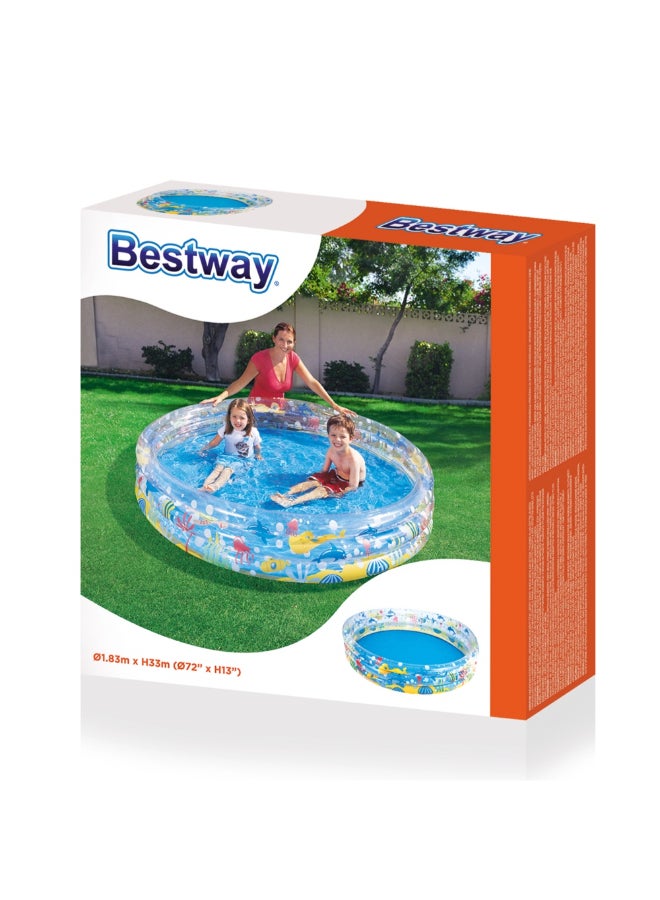 Bestway Deep Dive 3-Ring Inflatable Pool (183 x 33 cm) - Image 2