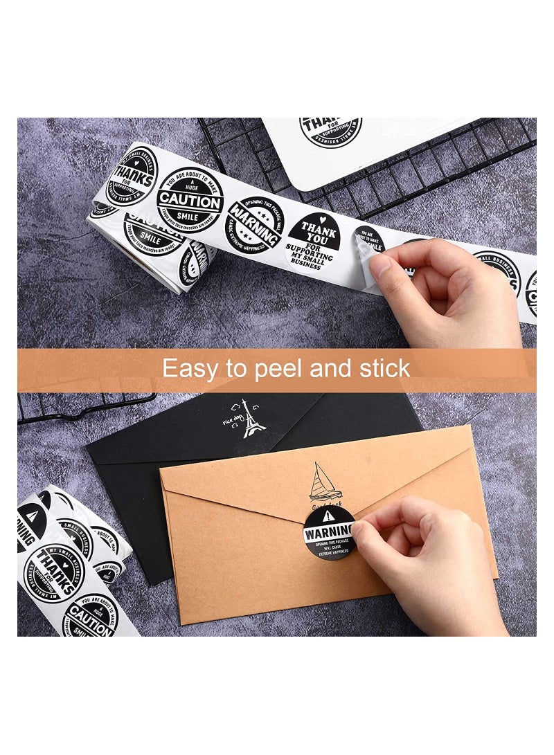 Thank You Roll Stickers 500 Pieces 15 Inch Extreme Happiness Labels Perfect for Business and Personal Wrapping Supplies - Image 4
