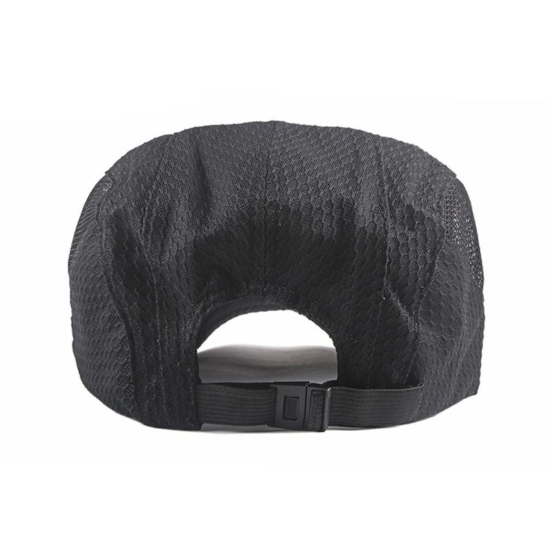 FASHIXD Mens Mesh Flat Caps Light Summer Beret Hat Breathable Newsboy Ivy Cap Cabbie Adjustable (Black) - Image 5