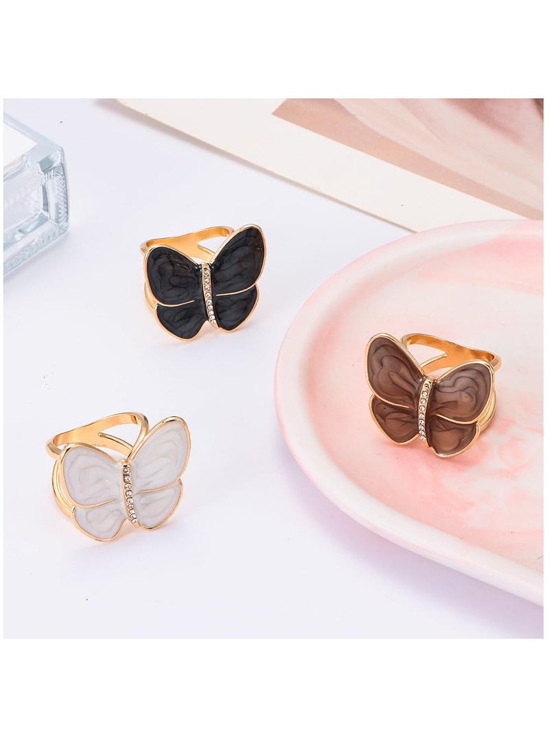 Excefore 3PCS Butterfly Scarf Ring Clip Scarf Buckle for Women, Scarf Ring Buckle Women Fashion Metal Shawl Clip Buckle Lady Girls Decoration Accessories - Image 5