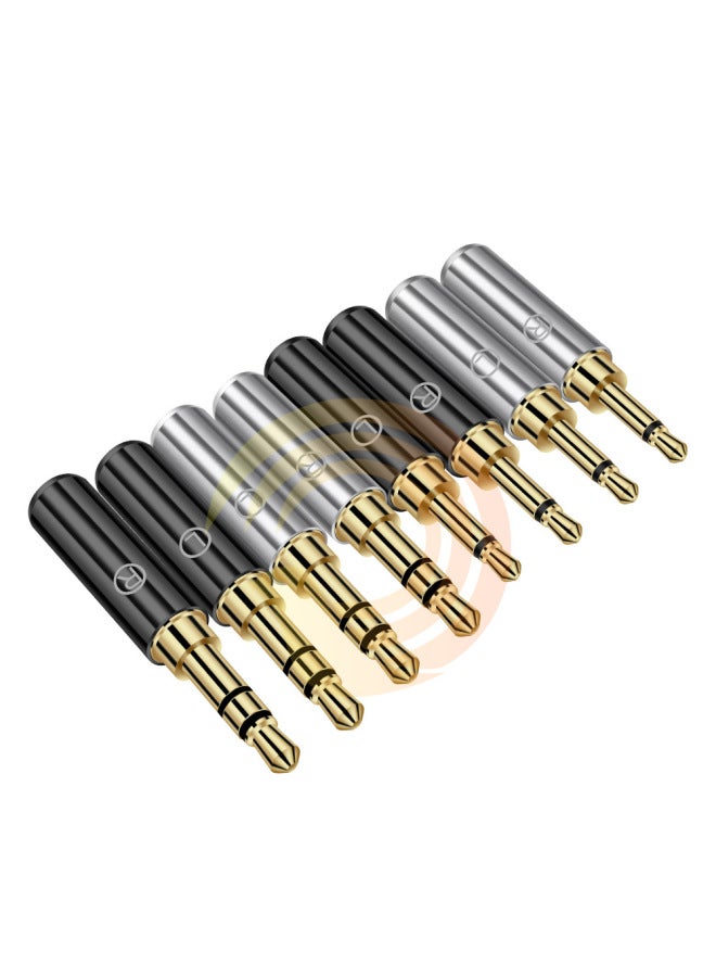 Magpie Sound Square 2.5mm Mono/3.5mm Mono/stereo/four-section Balance Plug With Left And Right Logo-Color:Mute Silver 3.5 Mono  - Image 3