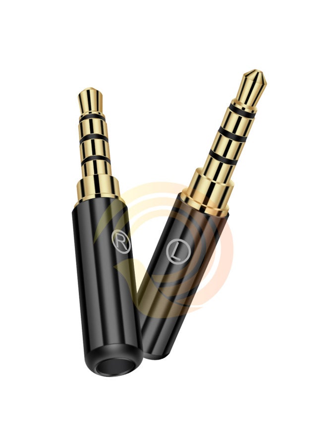 Magpie Sound Square 2.5mm Mono/3.5mm Mono/stereo/four-section Balance Plug With Left And Right Logo-Color:Mute Silver 3.5 Mono  - Image 5