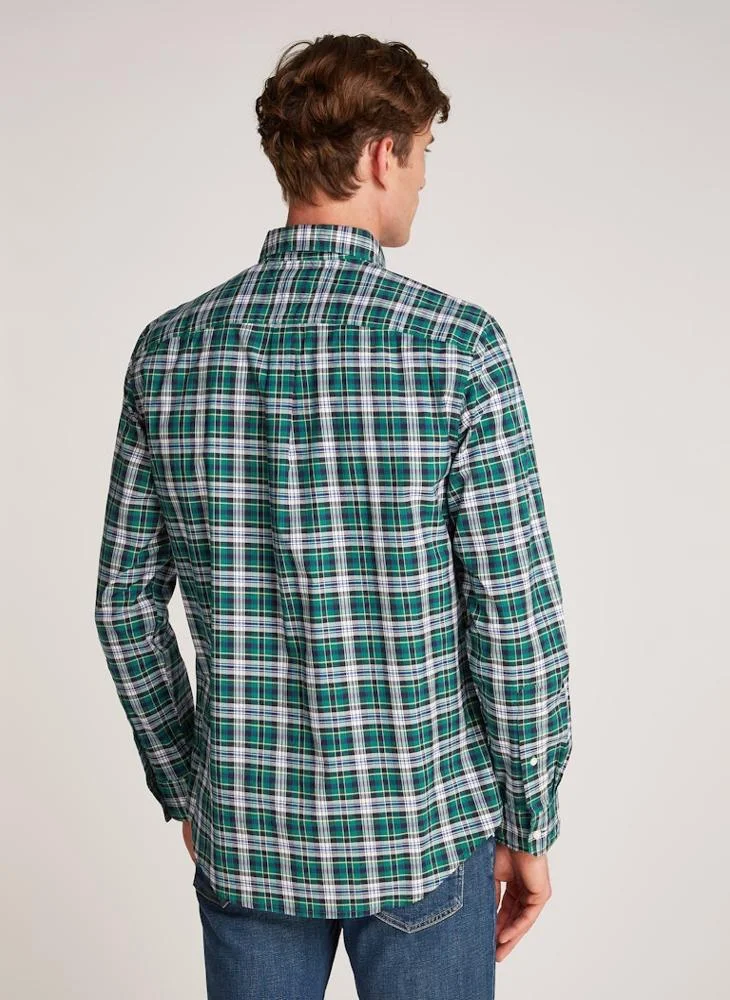 TOMMY HILFIGER Checked Regular Fit Poplin Shirt