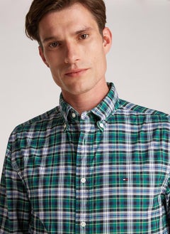 TOMMY HILFIGER Checked Regular Fit Poplin Shirt  - Image 3