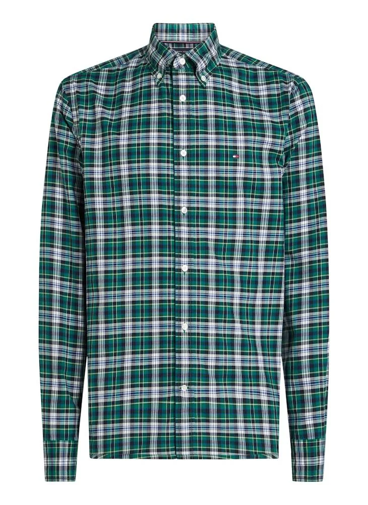 تومي هيلفيغر Checked Regular Fit Poplin Shirt