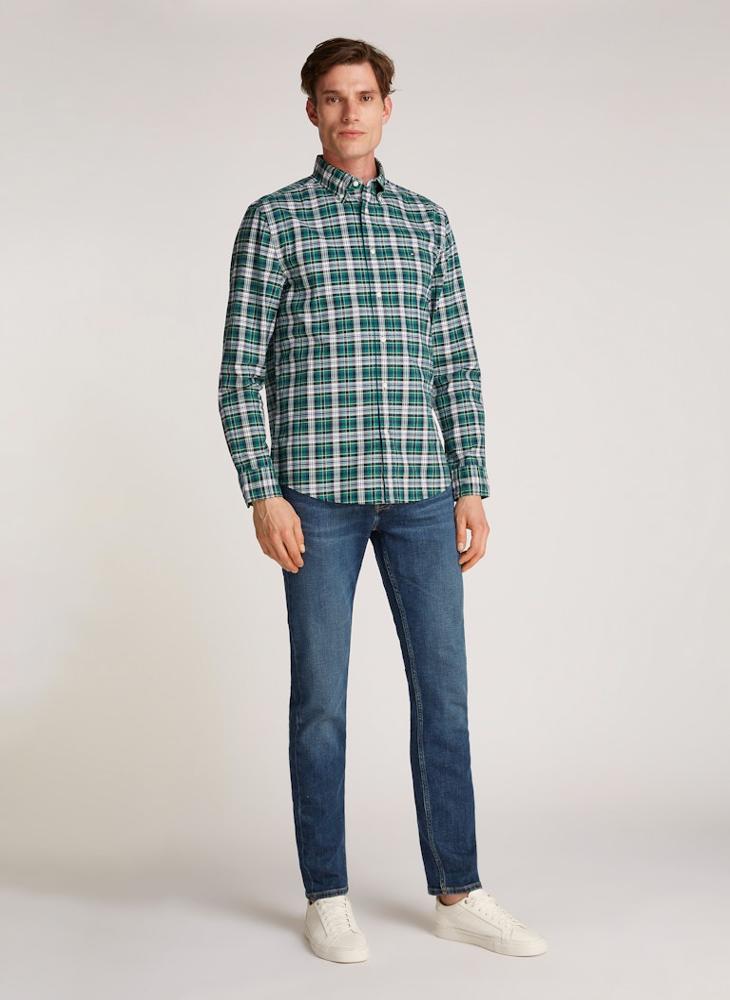 TOMMY HILFIGER - Checked Regular Fit Poplin Shirt - Image 1