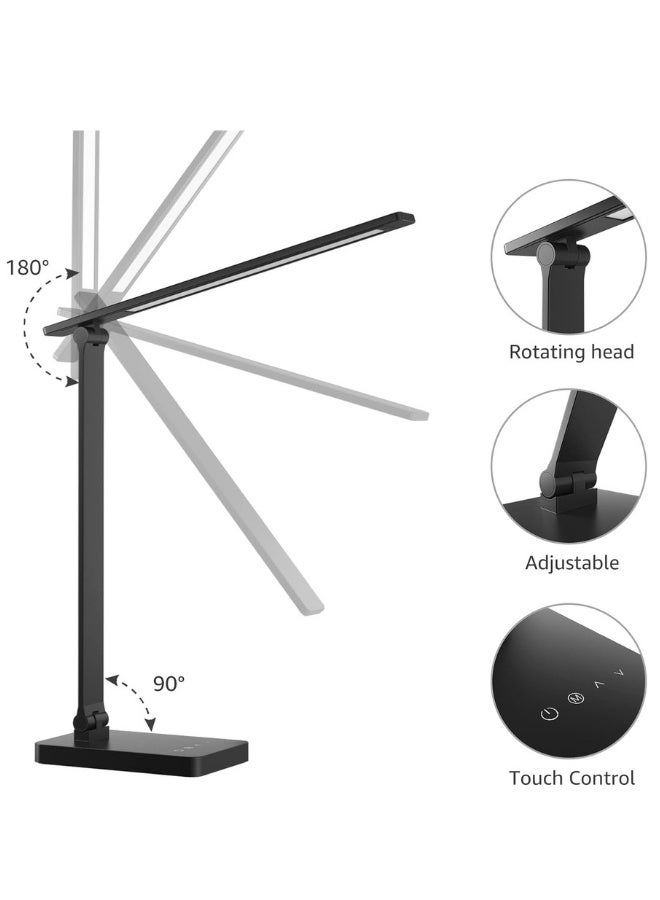 Chase Up Desk Lamp, LED Desk Lamp with Power Adapter, 9.2W 750lm, Dimmable Desk Lamps Office, 5 Brightness Levels x 5 Colour Modes, Touch Control Daylight Lamp for Office, Study, Bedroom, Nails, Reading - Image 5