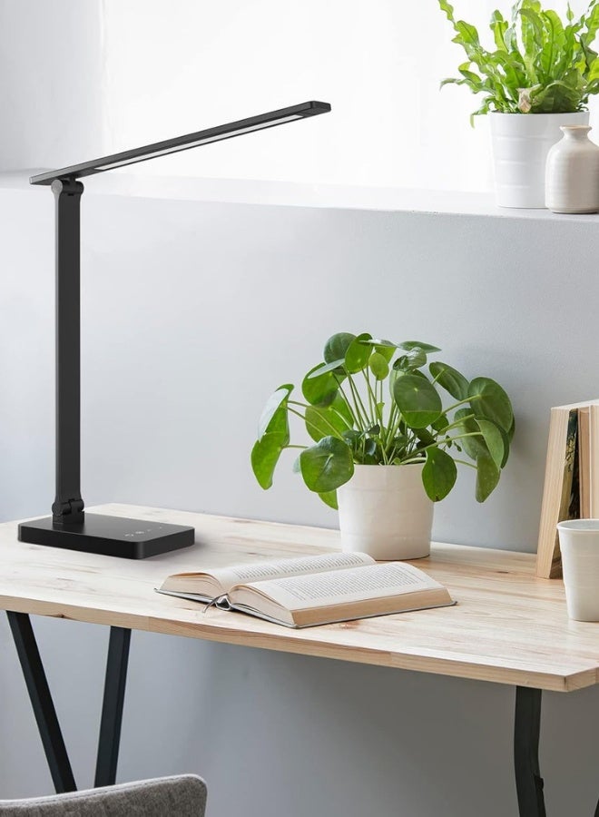 Chase Up Desk Lamp, LED Desk Lamp with Power Adapter, 9.2W 750lm, Dimmable Desk Lamps Office, 5 Brightness Levels x 5 Colour Modes, Touch Control Daylight Lamp for Office, Study, Bedroom, Nails, Reading - Image 4