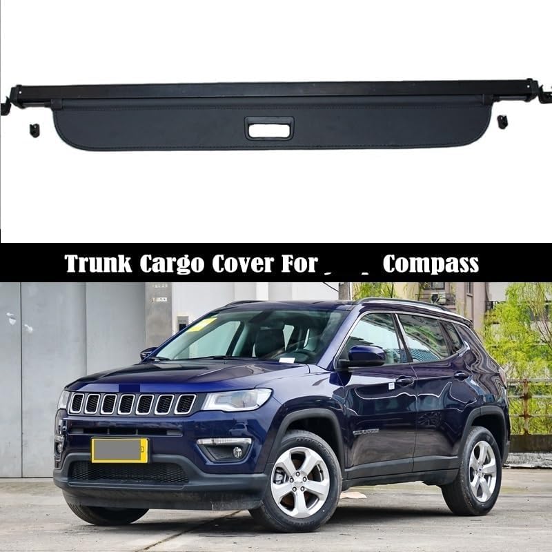 DEMULAX Car Trunk Cargo Cover for Jeep Compass 2017-2021 - Image 2