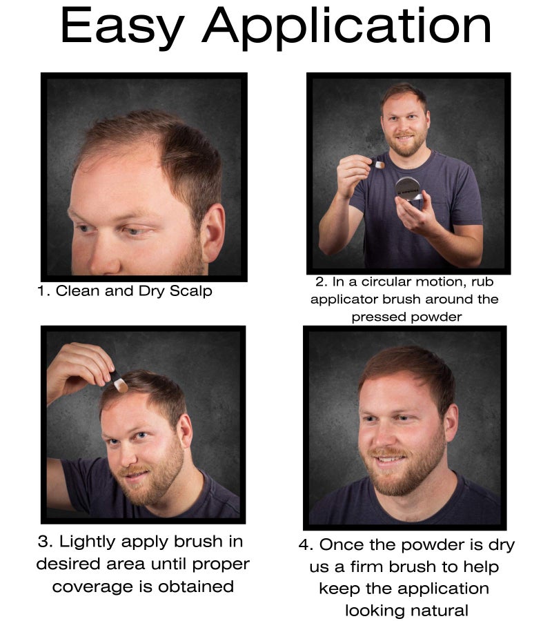 Simply Extensions Thicken It 100% Scalp Coverage Hair Powder - BLACK - Talc-Free, Water Resistant Hair Loss Concealer, Thicker Than Hair Fibers & Sprays - Image 5