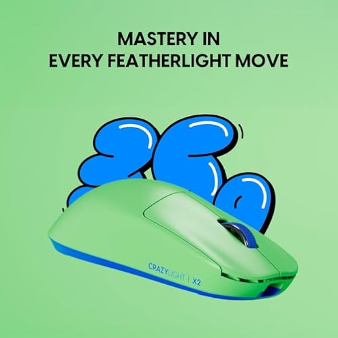 PULSAR X2 CRAZYLIGHT WIRELESS GAMING MOUSE, ULTRALIGHT 35G OPTICAL SWITCH 32000 DPI, 750 IPS, XS-1 SENSOR, 8K COMPATIBLE (AQUA ZEST) - Image 3