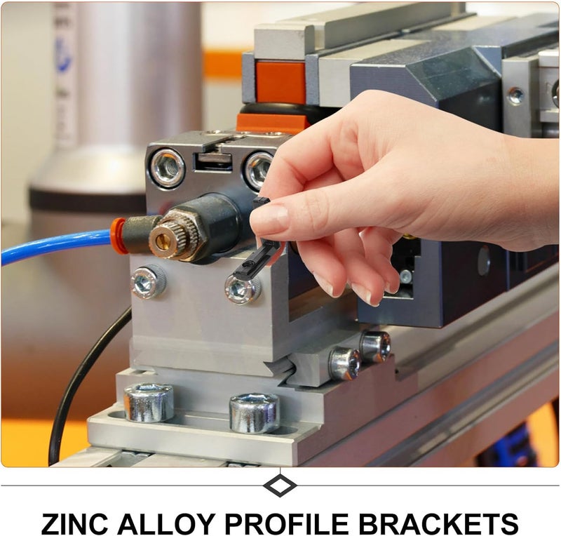 20 Sets 90 Degree Interior Corner Connectors Zinc Alloy L Bracket with M5 Stainless Steel Screws for 2020 Series Extrusion Profile Industrial Shelf Support - Image 3