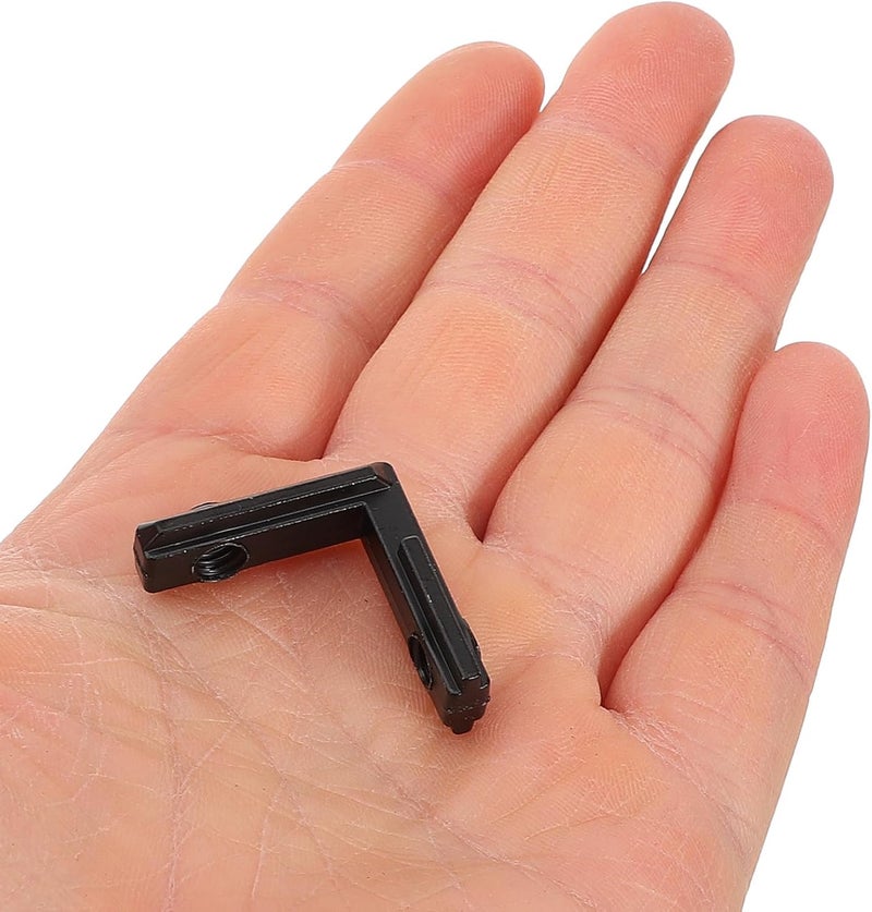 20 Sets 90 Degree Interior Corner Connectors Zinc Alloy L Bracket with M5 Stainless Steel Screws for 2020 Series Extrusion Profile Industrial Shelf Support - Image 4