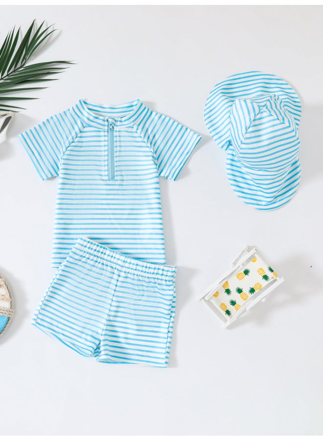 Generic Children And Infants Suit Summer Western-style Fashionable Sea Starfish Baby Body Clothes With Same Style Hat-Color:LD004-Size:3-6M  - Image 1