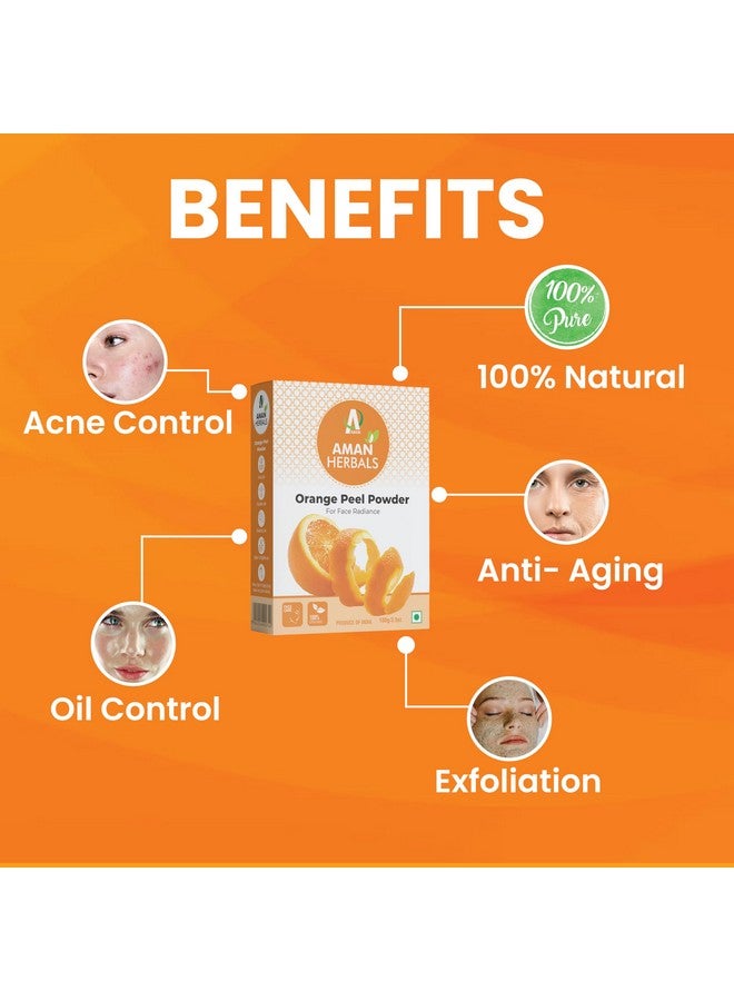 AMAN Herbals - 100% Natural Orange Peel Powder For Premium Organic Skincare, Health And Hair Care - Image 5