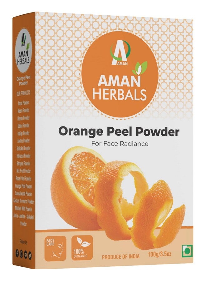 AMAN Herbals - 100% Natural Orange Peel Powder For Premium Organic Skincare, Health And Hair Care - Image 1