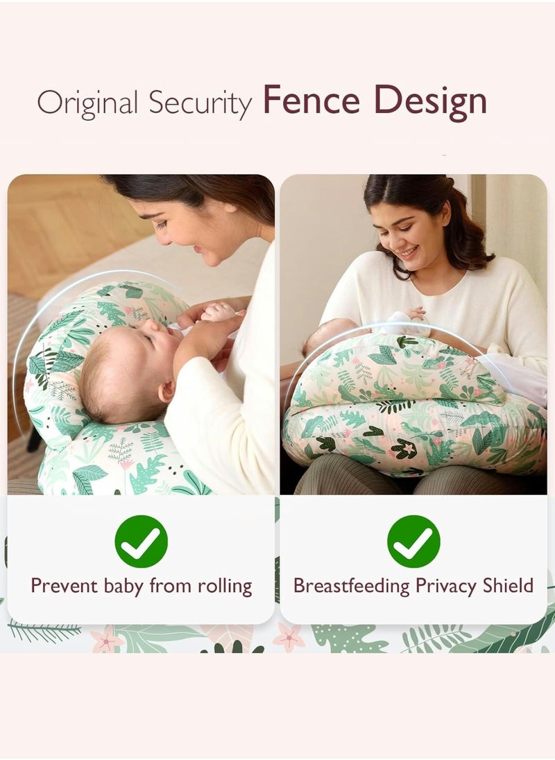 Momcozy وسائد الرضاعة الطبيعية، وسادة الرضاعة الطبيعية المحمولة ذات الحجم الكبير مع سياج أمان أصلي  - Image 3