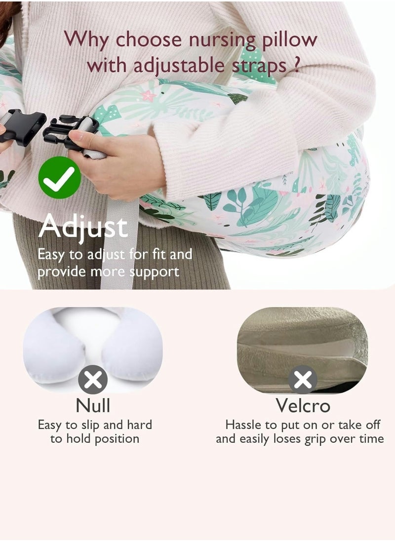 Momcozy وسائد الرضاعة الطبيعية، وسادة الرضاعة الطبيعية المحمولة ذات الحجم الكبير مع سياج أمان أصلي  - Image 4