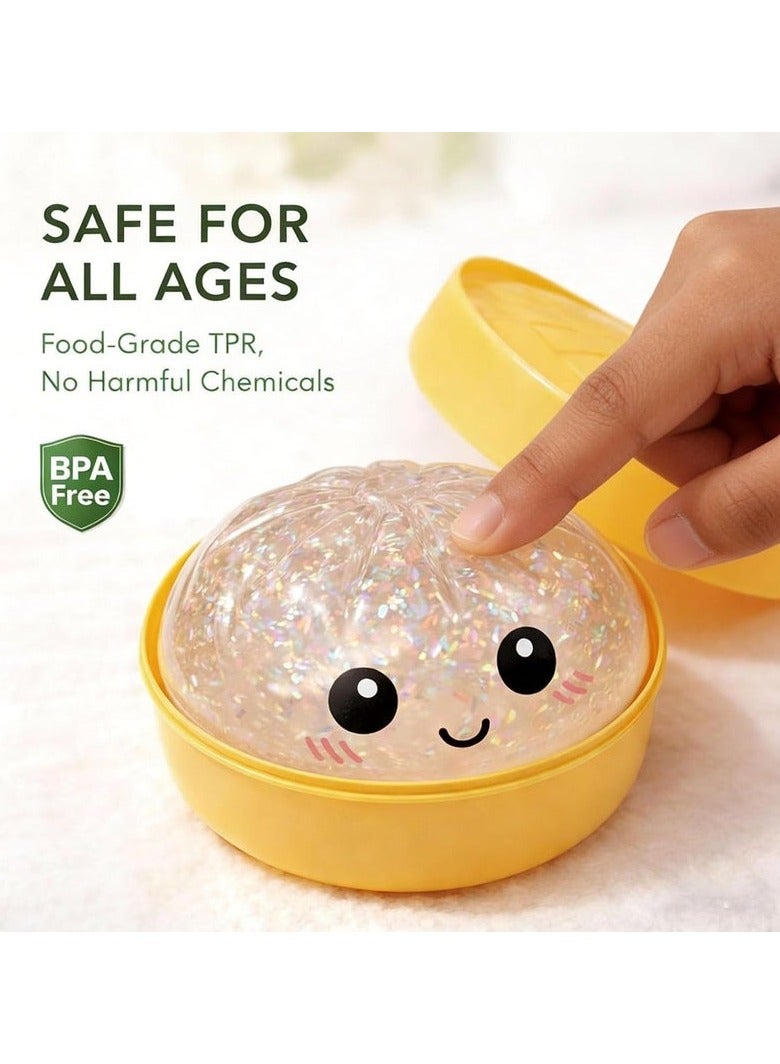 Dumpling Squeezing Toy - Stress Relieving Toy (Shining Green) - Image 5