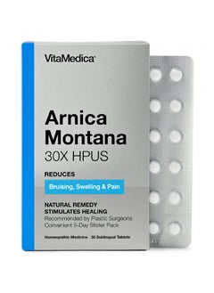 VitaMedica | Arnica Montana | 30X | HPUS | Made in USA | Plant Based | Bruising | Swelling & Inflammation | Muscle Pain Relief | Post Surgery | Homeopathic Remedies | Arnica Tablets | 30 Ct