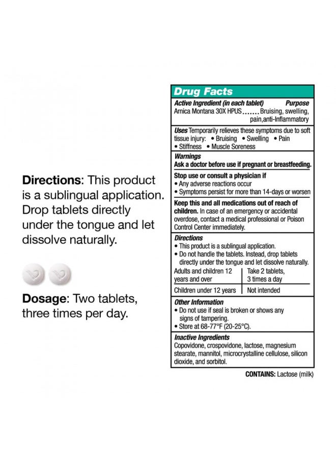 VitaMedica - VitaMedica | Arnica Montana | 30X | HPUS | Made in USA | Plant Based | Bruising | Swelling & Inflammation | Muscle Pain Relief | Post Surgery | Homeopathic Remedies | Arnica Tablets | 30 Ct - Image 1